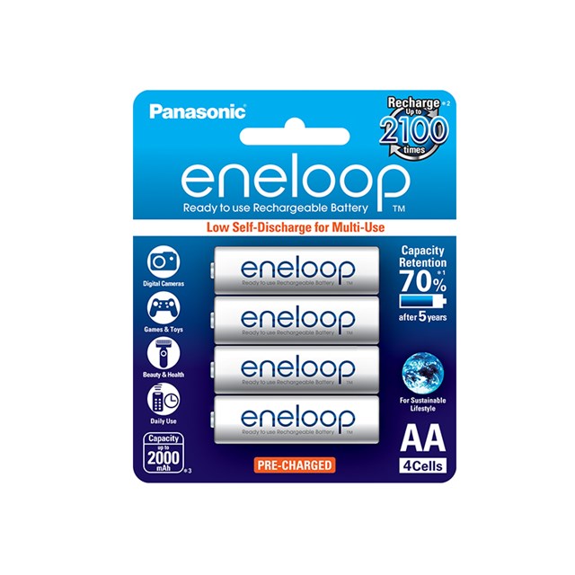 Panasonic Panasonic eneloop 充電池 (AA) 2,000 mAh BK-3MCCE/4BT