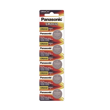 Panasonic 鈕扣鋰電池 (五粒裝) CR-2032/5BE